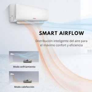 Smart Airflow para una distribución más cómoda del aire La función Smart Airflow está pensada para mejorar la distribución del aire en la estancia. El flujo se reparte de forma más equilibrada, evitando zonas demasiado frías o demasiado cálidas y creando una sensación de confort más natural.